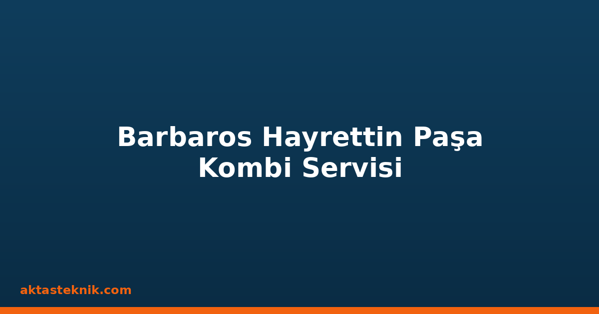 Barbaros Hayrettin Paşa Kombi Servisi