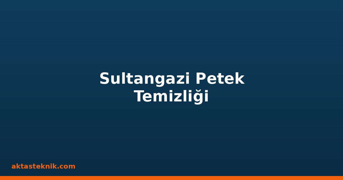 Sultangazi Petek Temizliği